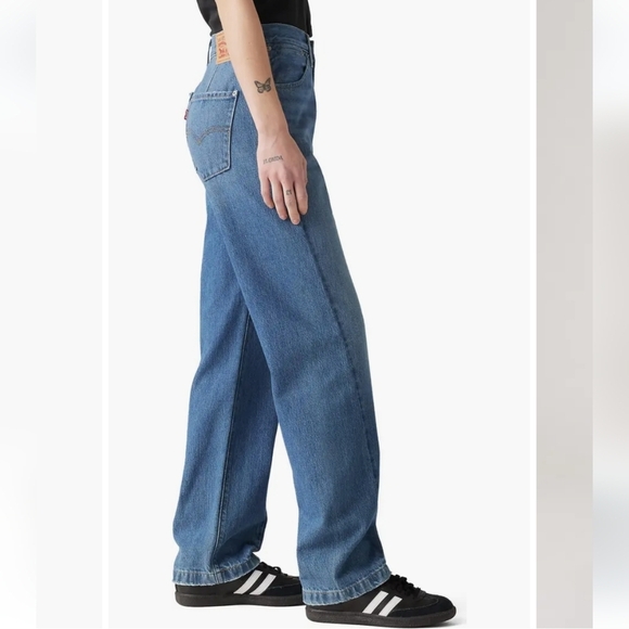 Levi's '94 Baggy Seamed Jeans Medium Blue Wash Wide Leg 27 (4) - Picture 8 of 16